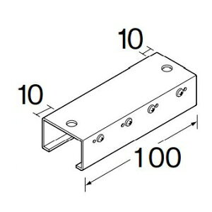 カーテンレール 病院、医療、ビニールカーテン、舞台幕用 TOSO 中型レール 部品 カバージョイント(共通)