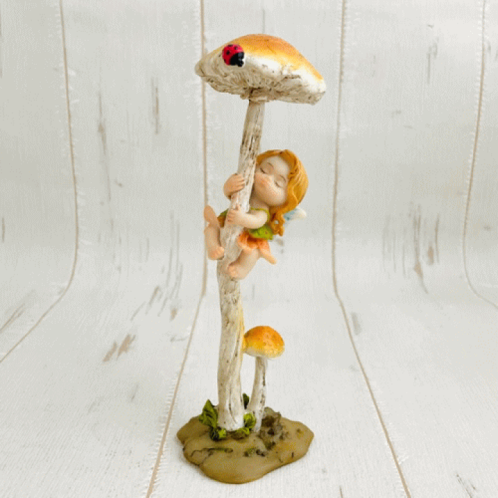 楽天市場】ミニフェアリーオブジェ キノコ妖精 フェアリー 置物