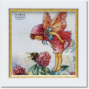 フラワー フェアリーズ ミニゲル アート フレーム「レッド クローバー フェアリー」シシリー メアリー パーカー(イギリス女性作家) 妖精 フェアリー フラワー バラ ローズ 薔薇 壁掛け 卓
