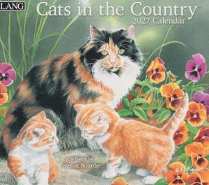 2027�N�@�����O�А��J�����_�[/�L���b�c�C���U�J���g���[�����O LANG �Ǌ|�� Cats in the Country �A�[�g�J�����_�[ 2026�N Susan Bourdet �J���g���[ �L���b�g �A���J�����_�[ �C���e���A 2027Calendar �ߘa9