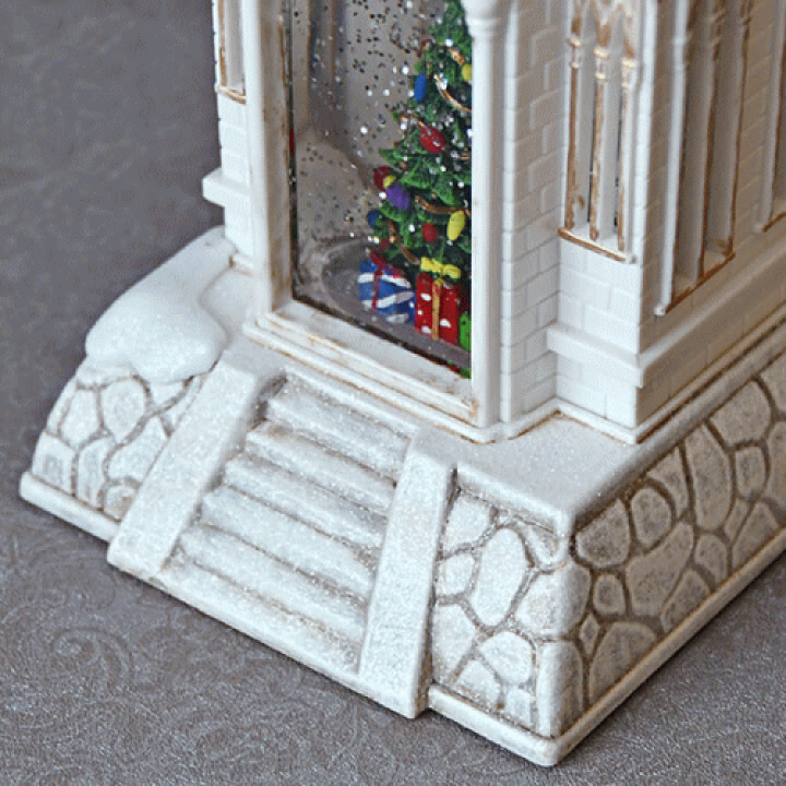 楽天市場】リキッドLEDチャーチクリスマス オブジェ 置物 教会 卓上