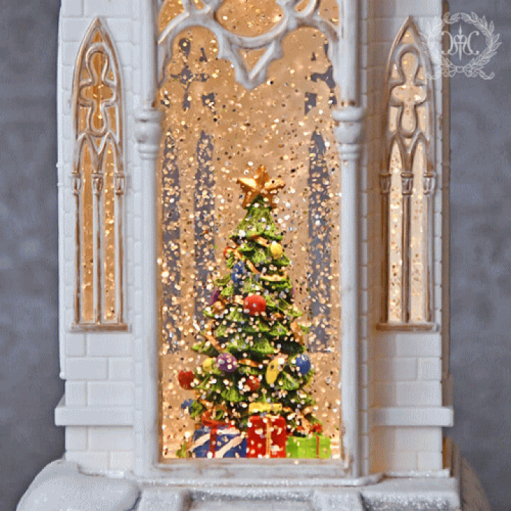 楽天市場】リキッドLEDチャーチクリスマス オブジェ 置物 教会 卓上