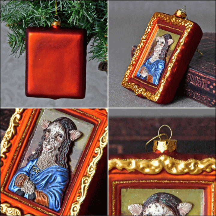 楽天市場】アート グラス オーナメント モナリザレオナルド・ダ