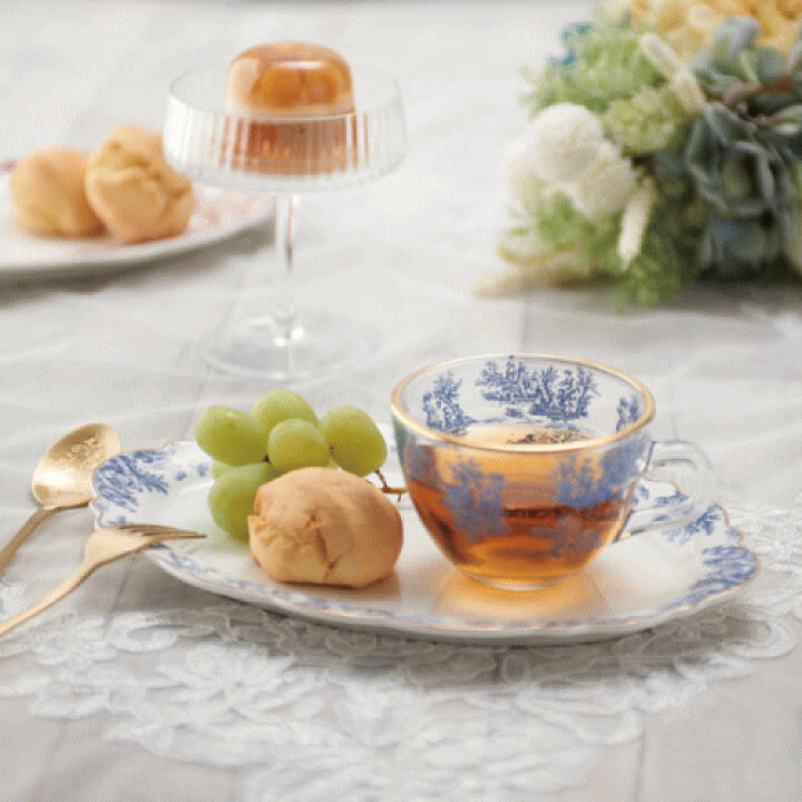 楽天市場】トワルドジュイ / ブルー カップ＆ソーサー薔薇食器 ローズ