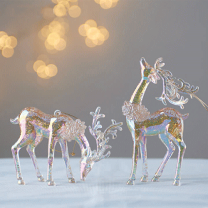 ✨️希少新品 HARMONIER ハルモニア トナカイ オブジェ 置物クリスマス シルバーフォレストトナカイオブジェ2コセット｜クリスマス雑貨