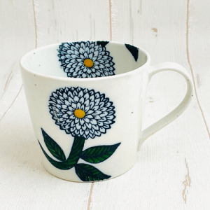 ダリア マグカップ ネイビー波佐見焼 陶器 マグカップ 大きいサイズ スープ スープカップ 男性用 男女兼用 ギフト ラッピング無料
