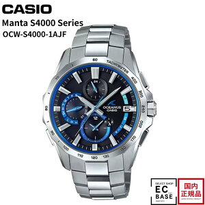 CASIO OCEANUS Manta OCW-S4000-1AJF ���^11.7mm �`�^�� �J�V�I �I�V�A�i�X �}���^ �d�g�\�[���[ Bluetooth �X�}�z�A�g 10�C���h�� �I�V�A�i�X�u���[ �T�t�@�C�A�K���X ���� �����Y �r���v �������K�i 484-gshoc