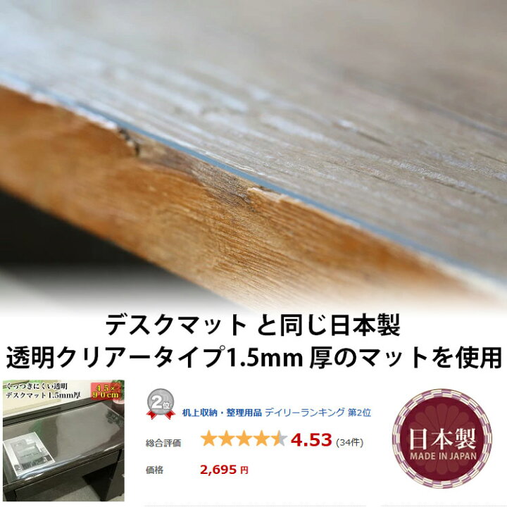 楽天市場 送料無料 オーダーサイズ メタルラック スチールラック棚用マット 1 5mm厚 300mm 奥行600mm以内 透明ビニール 日本製 クリアータイプ 別注 メタル ラック 棚板ビニールシート ビニールマット Interieur Deco