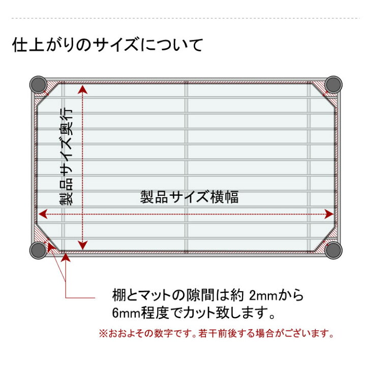 楽天市場 送料無料 オーダーサイズ メタルラック スチールラック棚用マット 1 5mm厚 300mm 奥行600mm以内 透明ビニール 日本製 クリアータイプ 別注 メタル ラック 棚板ビニールシート ビニールマット Interieur Deco