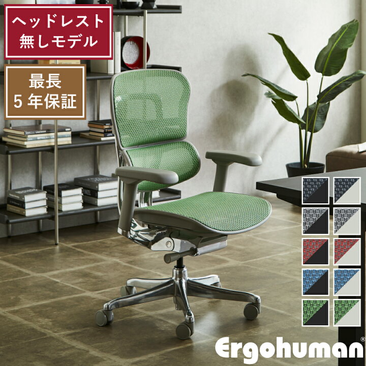 楽天市場】エルゴヒューマン プロ2 ヘッドレスト無し 新基盤 Ergohuman 