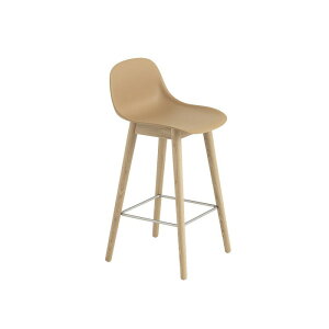 FIBER COUNTER STOOL W. BACKREST WOOD BASE SH:65CM Ochre/Oak t@Co[JE^[Xc[ obNXg Ebhx[X SH:65CM I[N/I[N 23743 W42.5cm D44.5cm H87.5cm SH65cm kƋ XJWirAfUC 