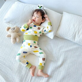 12時までの注文当日発送★ベビー パジャマ 上下セット 腹巻き付き 長袖 ミドル ナイトウェア 子供 キッズ ベビー服 男の子 女の子 ルームウェア レギンス 綿100％ 寝巻き 春 秋 冬 73 66 80 90 100cm