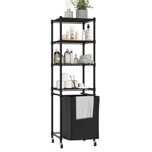 �����h���[���b�N ���󂩂� ���[���b�N ����@���b�N 5�i �o�X�P�b�g�t�� 2��ނ̑g�ݗ��� �u���b�N W40xD30xH129cm