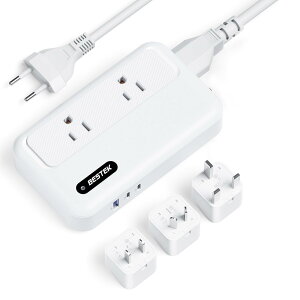BESTEK �y�o�ώY�Əȏ��F�ς݁z �C�O���s�p�ψ��� �C�������g �ψ��� USB-C PD35W �}���[�d�Ή� US EU UK AU �v���O�t�� 240V 230V 220V