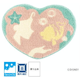 スミノエ ディズニー ラグ プリンセス/ハートマット－アリエル（PRINCESS/Heart MAT-Ariel）55×75cm アリエル フランダー ハート DMT-4104