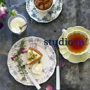 【11/4 20時〜 マラソン限定 ポイント10倍】スタジオエム マルミツポテリ｜オードリー（AUDREY）｜200プレート アフタヌーンティ 花柄 ボタニカル レース柄 ヨーロピアン 英国 ケーキ皿 スタジオM