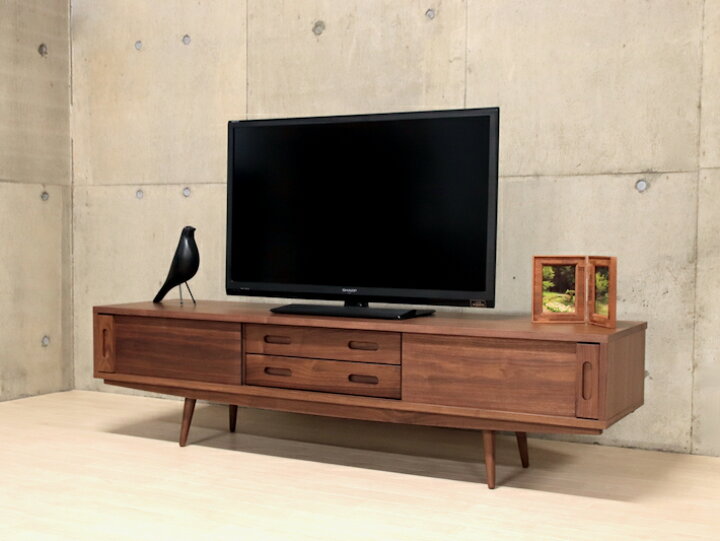 楽天市場】テレビボード ウォールナット 天然木 木製 北欧モダン 北欧 