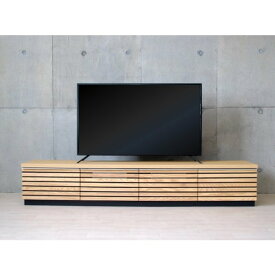 Life with Design テレビボード 200 テレビ台 ローボード 木製 天然木 ナチュラル 北欧 モダン おしゃれ 幅200 W200 200cm 引き出し 引出し 無垢 格子 ルーバー 木目 avボード tv台 モダン 50型 55型 60型 65型 50V 55V 60V 65V 50インチ 55インチ 60インチ 65インチ 4K 人気