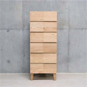 【国産】チェスト オーク 木製 無垢材 桐箪笥 ナチュラル 北欧 おしゃれ 収納 日本製 完成品 引き出し 6段 幅40〜幅50 引出し 脚 maruta 収納家具 インテリア家具 リビング収納 木目調 空間演出
