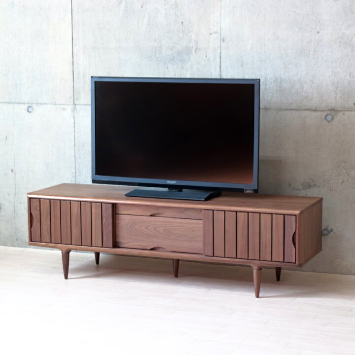 楽天市場】テレビボード ウッド 150 ウォールナット テレビ台 無垢材 