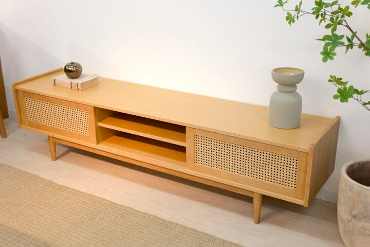 楽天市場】テレビボード ローボード 木製 天然木 幅150cm 北欧 