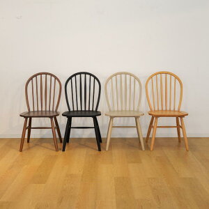 ダイニングチェア 椅子 イス 木製 無垢材 天然木 ナチュラル 北欧 おしゃれ ウィンザーチェア チェアー シンプル 肘なし アームレス 背もたれ付き 板座 収納家具 カントリー アンティーク風