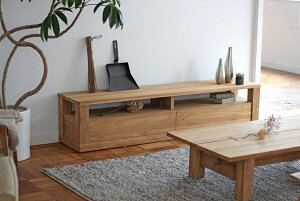 テレビボード 無垢材 木製 天然木 北欧 おしゃれ 収納 w1500 150 ハイタイプ チーク 幅150 奥行40 収納家具 インテリア家具 リビング収納 木目調 空間演出 インテリア性 便利 シンプルデザイン 幅