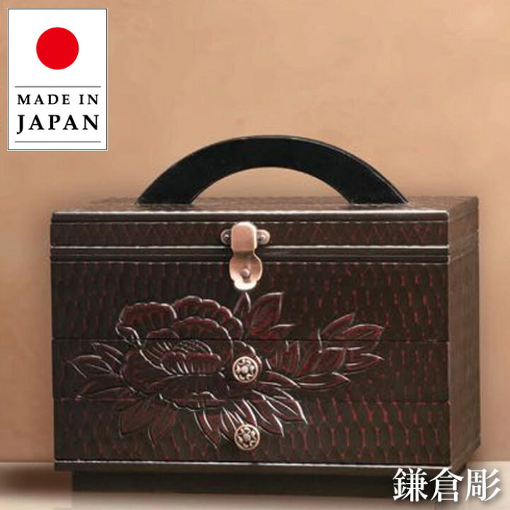 楽天市場】鎌倉彫 ソーイングボックス 木製 裁縫箱 おしゃれ 針箱 日本 