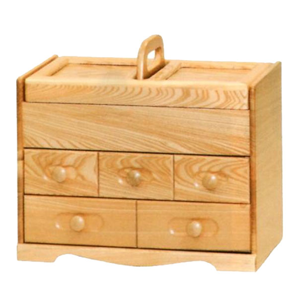 裁縫箱 ソーイングボックス 木製 裁縫道具箱 引き出し 3段 日本製 裁縫道具