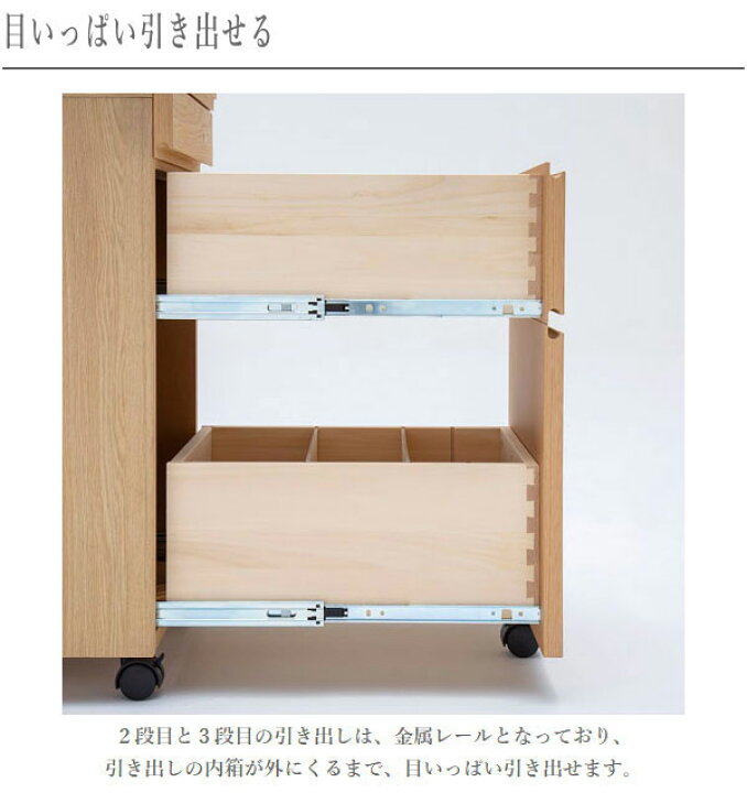 楽天市場】カリモク家具 ボナシェルタ デスクワゴン キャスター付き 