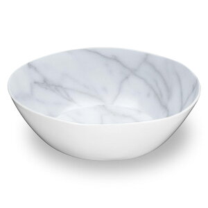 ボウル 31cm 大理石風 プラスチック メラミン ( 食洗機対応 サラダボウル 鉢 盛鉢 メラミン製 割れにくい 軽い 子ども お年寄り 介護 サラダ フルーツ パスタ おしゃれ ) 【39ショップ】