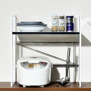 レンジラック ステンレス棚カウンター上伸縮ラック 1段 ( 伸縮 ステンレス レンジ台レンジ上ラック トースターラック ワイド 家電ラック 日本製 電子レンジラック キッチン収納 レンジ上