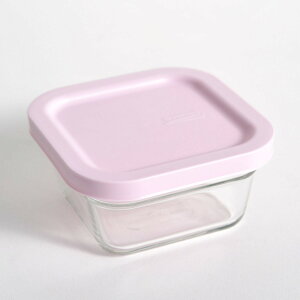 保存容器 400ml グラスロック リングテーパースクエア ( Glasslock ガラス 密閉 耐熱ガラス 強化ガラス 冷凍 冷蔵 電子レンジ対応 食洗機対応 オーブン対応 ストッカー 容器 BPAフリー 角型 割れ