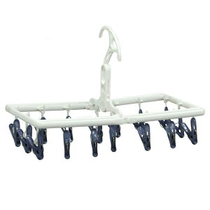 洗濯ハンガー 16ピンチ ミニ角ハンガー ( 洗濯 ハンガー ピンチハンガー ピンチ 折りたたみ コンパクト 洗濯ばさみ 16 プラスチック 角ハンガー 物干しハンガー 鴨居 )【39ショップ】