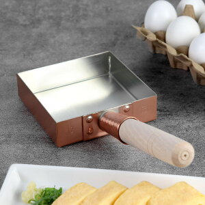 工房アイザワ 純銅 玉子焼き 関東型 12cm ( aizawa 日本製 ガス火専用 卵焼き フライパン 卵焼き器 玉子焼き器 型 アイザワ 角型 正方形 純銅製 錫 銅玉子焼き器 職人 手仕事 一生もの )【39シ