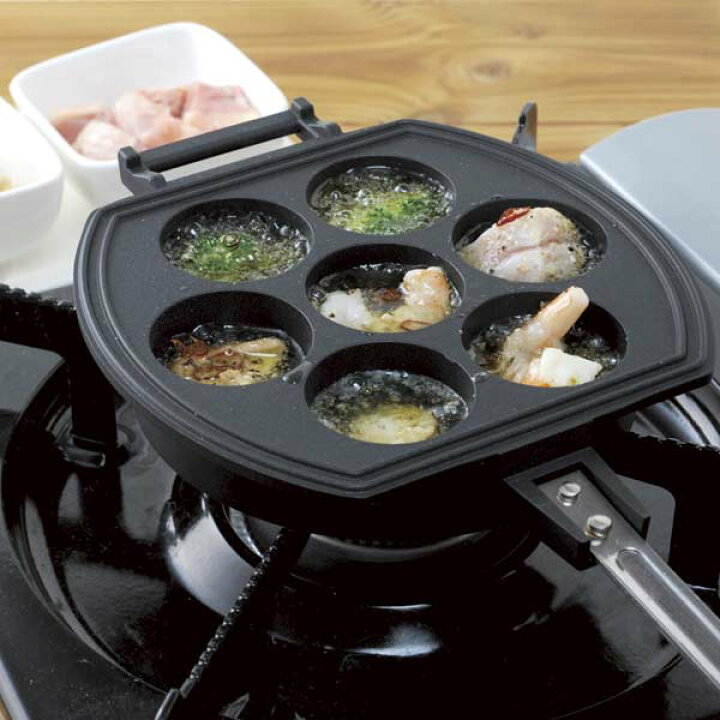 楽天市場】たこ焼き器 両面焼き たこ焼き合戦 7穴 ガス火専用 