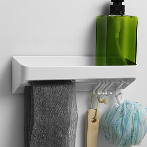 ラックスマグネット 洗剤ラック&フック ( バス 収納 ラック 磁石 マグネット 浴室 バスルーム お風呂 壁面 壁 壁面収納 小物入れ キッチン 冷蔵庫 洗濯機 バス用品 収納用品 白 ) 【39ショ