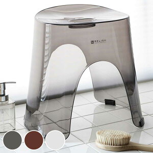 風呂イス 35cm バスチェア レリッシュ RELISH クリア ( 風呂椅子 風呂いす 透明 おしゃれ 高さ35cm 風呂 お風呂 椅子 イス 傷防止 滑り止め お手入れ簡単 軽量 丈夫 PET樹脂 )【39ショップ】