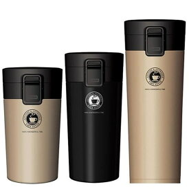 水筒 290ml ステンレス ワンタッチ 真空断熱携帯タンブラー コーヒー （ ワンプッシュ 保温 保冷 コーヒー用 ステンレスマグボトル おしゃれ タンブラー 持ち歩き 蓋付き ステンレス製 ふた付き マグ ボトル カフェマグ ）【39ショップ】