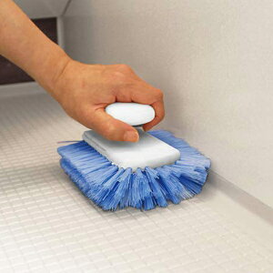 風呂床ブラシ お風呂床用 スミまでブラシ お風呂掃除 ブラシ ( 風呂 ブラシ 掃除 クリーナー 風呂用品 バス清掃 浴室 タイル掃除 ハンディブラシ 掃除用ブラシ タイル バスブラシ お風呂ブ