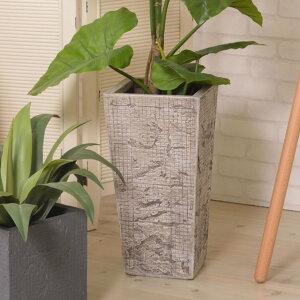 プランター グリーンベース 幅24×奥行24×高さ47cm ( 植木鉢 プラントポット 植物用ポット 鉢 花器 鉢カバー ポット ロング 角 植え替え 四角 スクエア 植木鉢カバー 鉢入れ スリム 植物 花 観
