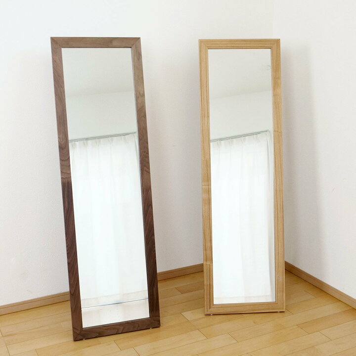 楽天市場】スタンドミラー 全身 木枠 飛散防止 45×147cm （ 姿見 鏡 