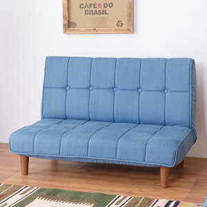 ソファ フロアソファ ラブソファ デニム調 ( 送料無料 ソファー フロアソファー 二人掛け ローソファー ローソファ 2Pソファ 二人掛け 椅子 いす 2way 二段階 )【39ショップ】