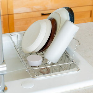 【レビュー特典付き】 ビーワーススタイル すっきり暮らす ボトル立掛 シンク渡し 水切り ( 水切りラック 伸縮 日本製 ステンレス 水切りかご シンク上 燕三条 シンク横 食洗機対応 シンク