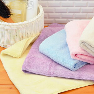 タオル マイクロファイバー 40×100cm ヘアドライタオル ( ヘアドライ 吸水 速乾 髪用 吸水タオル ヘアー フェイスタオル ヘアケア 時短 髪 カットパイル )【39ショップ】