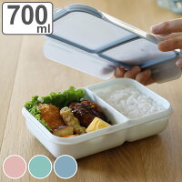 弁当箱 汁漏れしにくい弁当箱 抗菌ライスボーイ 1段 700ml ( お弁当箱 抗菌 ライスボーイ 4点ロック レンジ対応 食洗機対応 ランチボックス 抗菌加工 食洗機OK レンジOK ロック式 仕切り付き 一段 仕切り弁当箱 シンプル お弁当 )【39ショップ】
