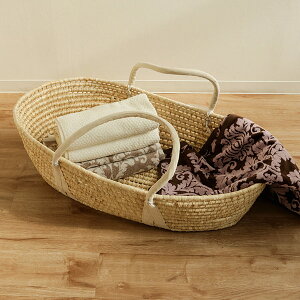 クーハン ベビー かご 編み込み ( 送料無料 ゆりかご メイズバスケット 赤ちゃん クーファン 籐かご バスケット ベビーキャリー ベビーかご ベビーバスケット ベビークーハン 出産祝い ギ