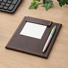 メモホルダー レザー風 ビジネス メモパッド 横14×縦17.5cm （ 卓上 卓上メモ メモケース メモ帳 メモクリップ バインダー マグネットクリップ クリップボード おしゃれ ）【39ショップ】