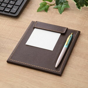 メモホルダー レザー風 ビジネス メモパッド 横14×縦17.5cm ( 卓上 卓上メモ メモケース メモ帳 メモクリップ バインダー マグネットクリップ クリップボード おしゃれ )【39ショップ】