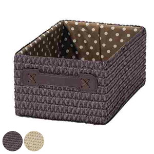 収納ボックス PPソフト収納 クォーター 幅18×奥行26×高さ12cm ( 収納 バスケット かご 布付き カラーボックス インナーボックス 収納ケース 持ち手付き カゴ 浅型 小物入れ 小物収納 ケース